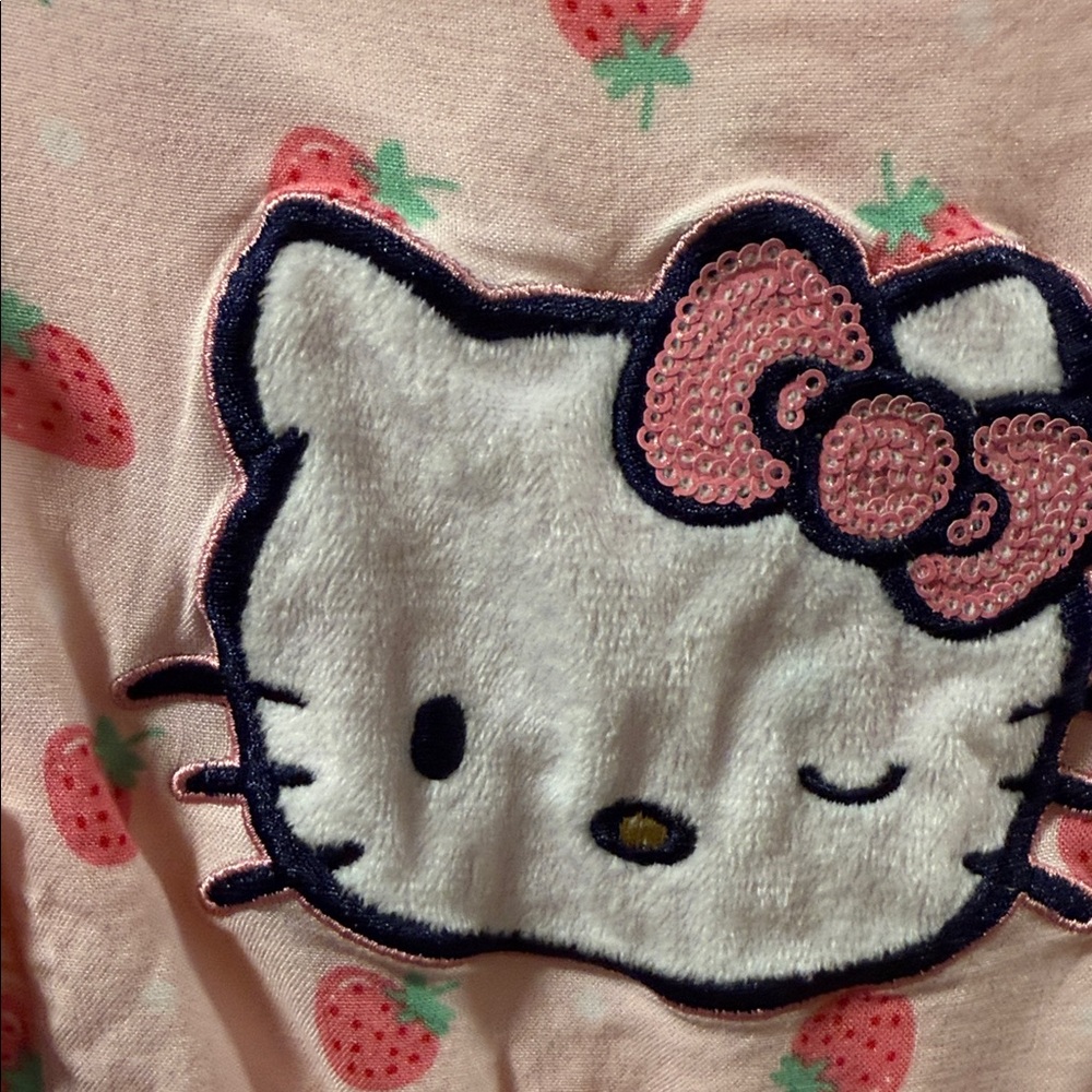 Hello Kitty Pink Strawberry Adjustable Jumpsuit with Pockets - Picture 5 of 9